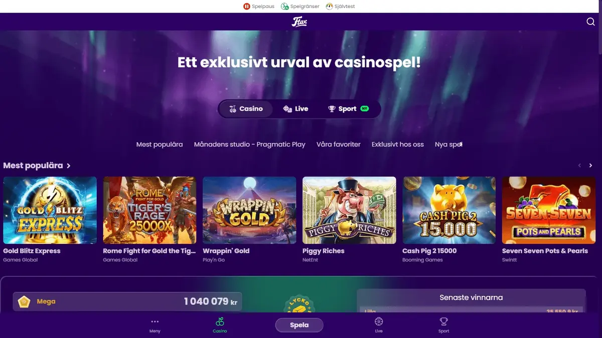 Flax Casino screenshot