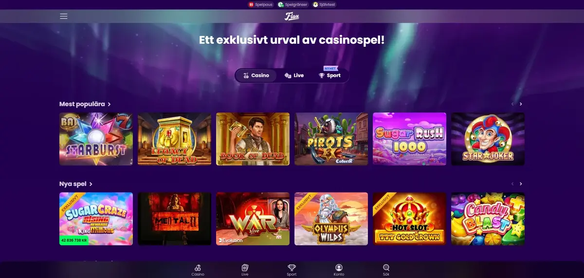 Flax Casino screenshot